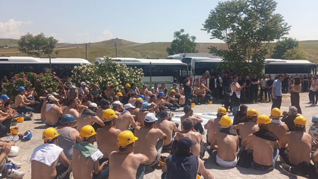 Ankara'da maden işçilerine polis ablukası