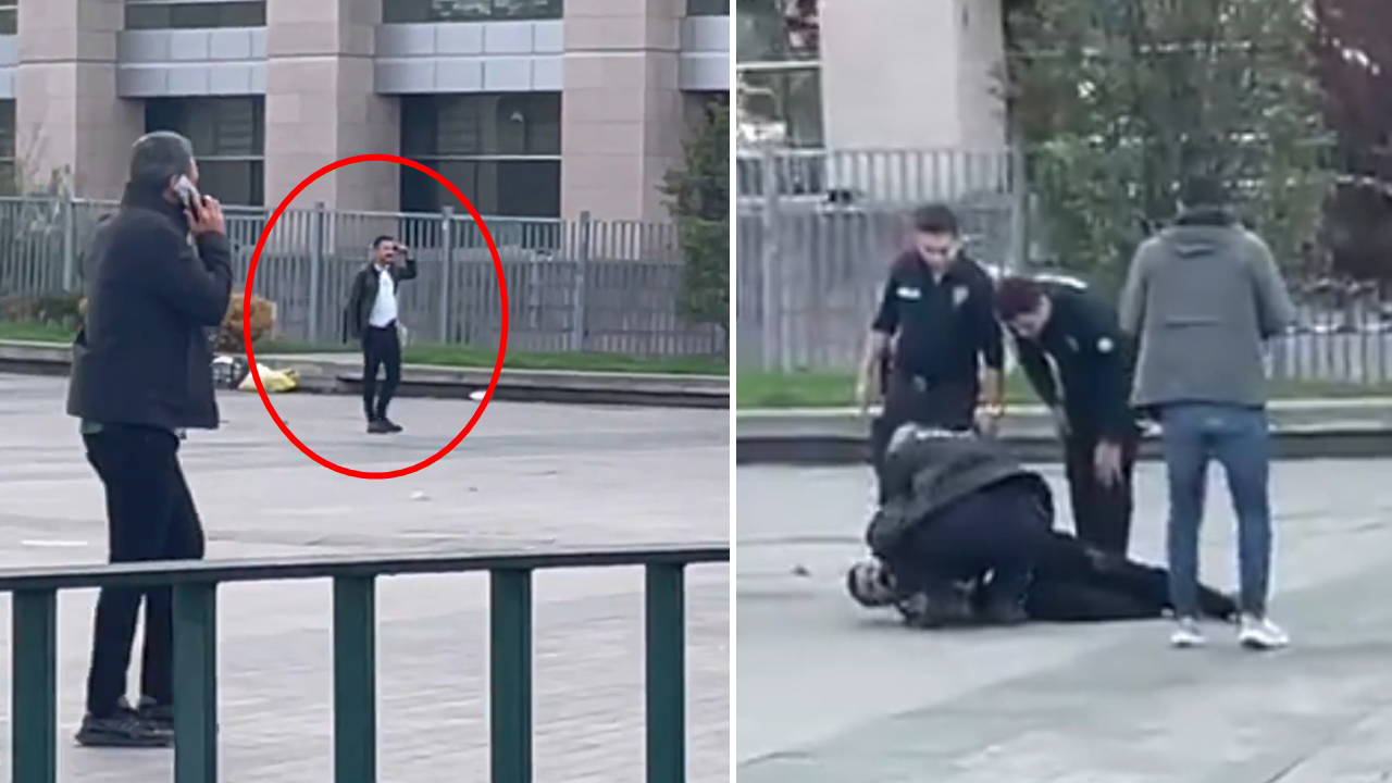 Çağlayan Adliyesi önünde silah sesleri!