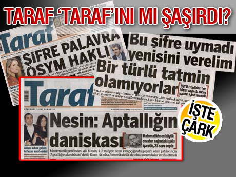 Taraf'ın çelişen manşetleri
