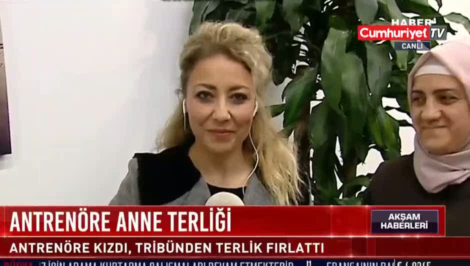 Antrenöre terlik fırlatan anne konuştu