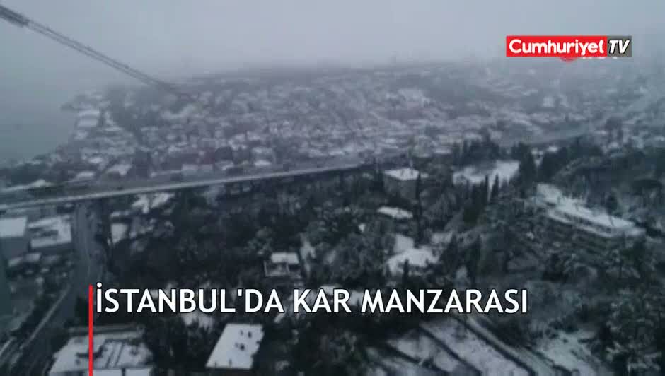 İstanbul'da kar manzarası
