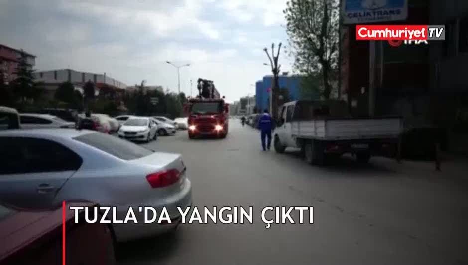 Tuzla’da bir tersanede gemi yangını