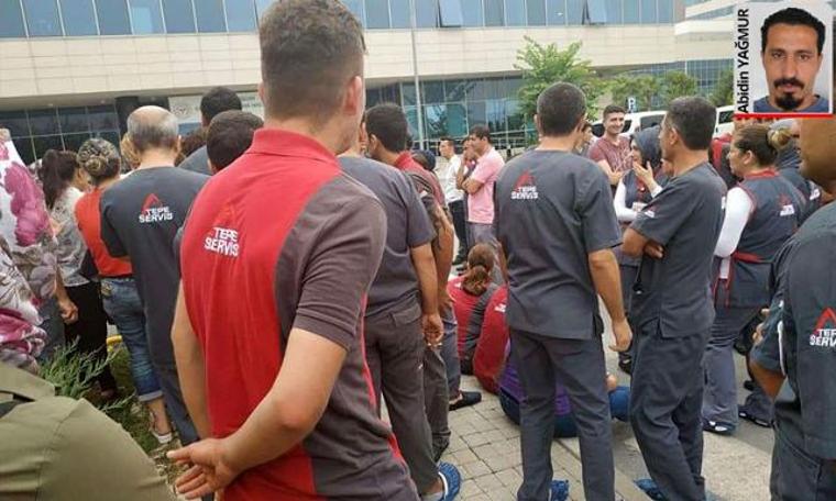 Şehir hastanesinde iş bırakma eylemi