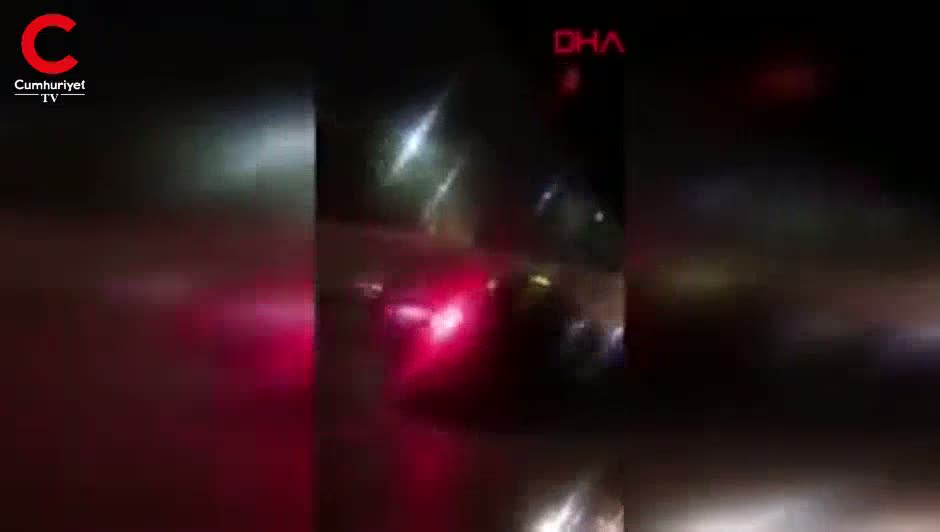 Otobüs yangınını izlerken canından oluyordu