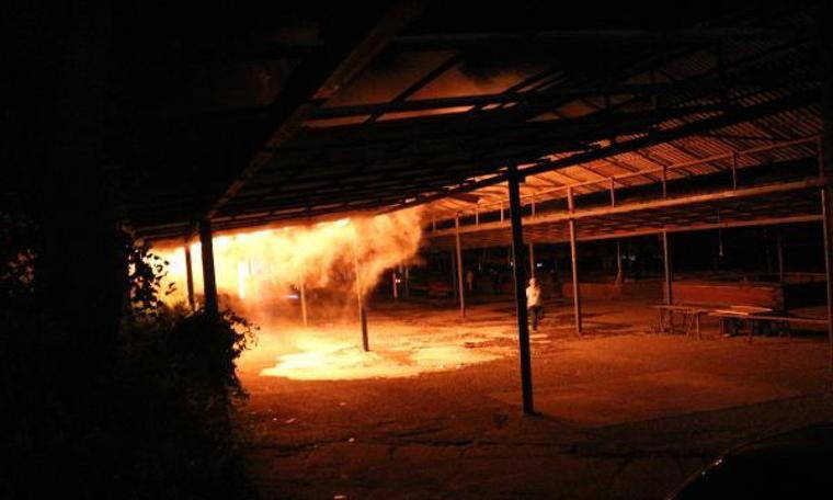 Zonguldak'ta pazar yerinde yangın