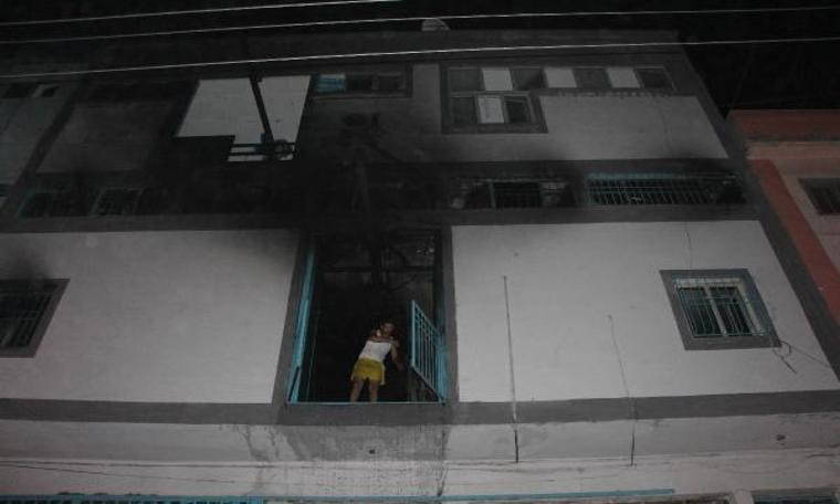 Gaziantep'te tekstil atölyesinde çıkan yangın panik yarattı