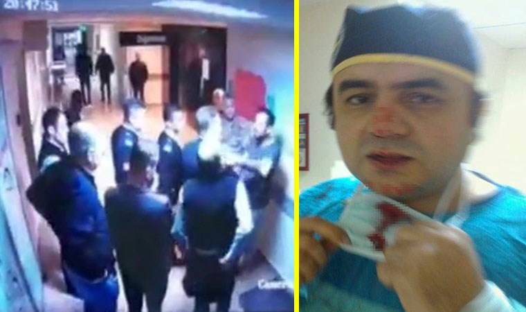 Kırık burunla ameliyat yapan doktora saldırı kamerada