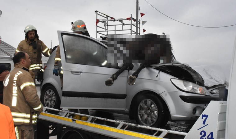 D-100'de atlara çarptı