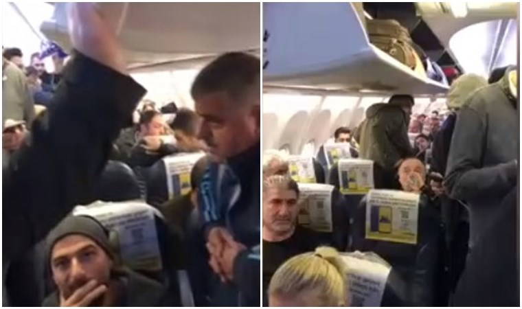 Uçak pistten çıktı: Yolcuların panik anları kamerada!
