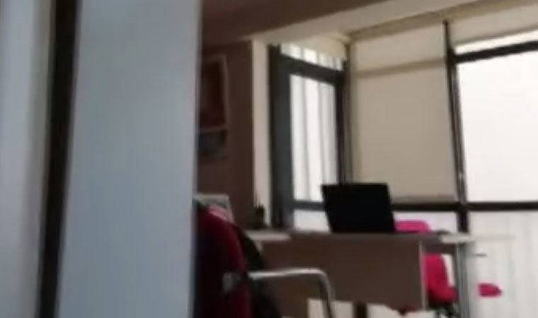 İzmir'deki deprem anı kameraya böyle yansıdı