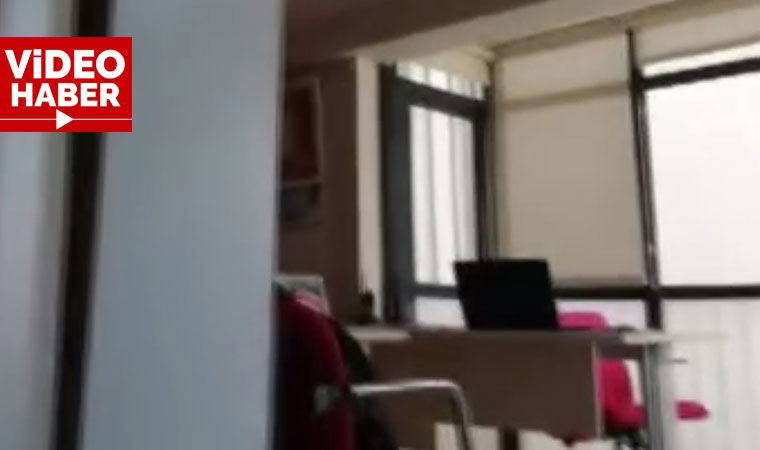 İzmir'deki deprem anı kameraya böyle yansıdı