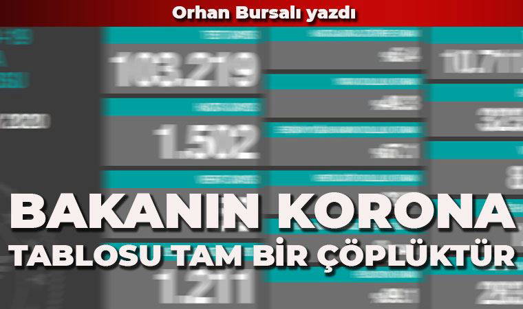 Bakanın korona tablosu tam bir çöplüktür