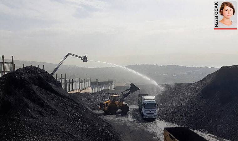 Sanayi işgali altındaki Dilovası’nda çıkan kömür yangını yurttaşları isyan ettirdi: Nefes alamıyoruz