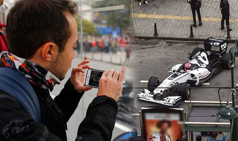 Galata Köprüsü'nde Formula 1 şovu