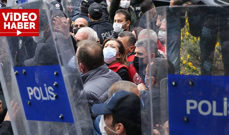 DİSK'in 'Kıdem Tazminatı' eylemine polis müdahalesi