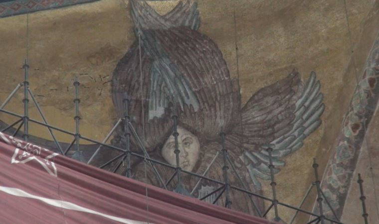 Ayasofya'da 7 yıldır bulunan iskele sökülüyor