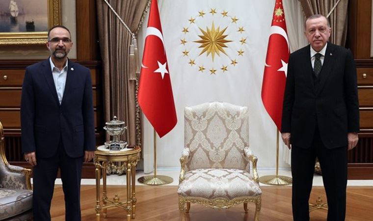 Erdoğan, Saray'da HÜDA PAR Başkanı İshak Sağlam'ı kabul etti