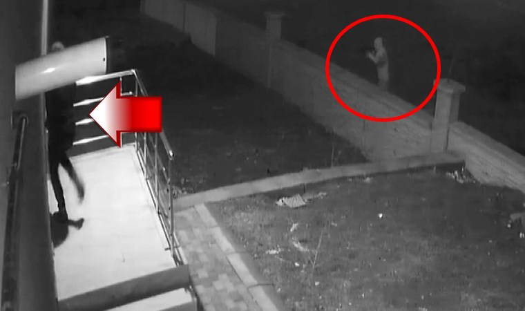 Kentin ortasında pompalı tüfekle dehşet kamerada