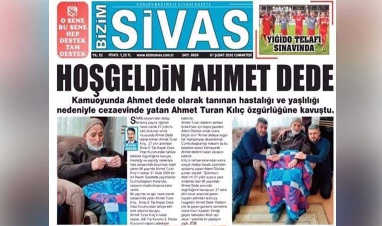 Sivas katliamı hükümlüsünün tahliyesini sevinçle karşılayan gazetenin sahibi AKP'li çıktı