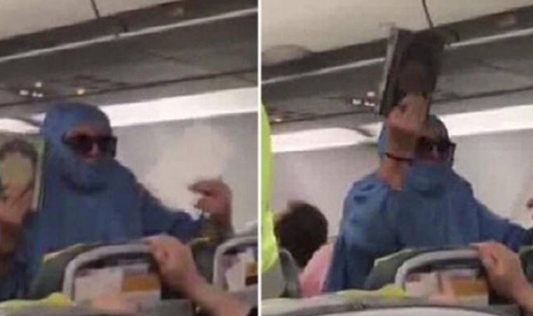 Uçakta olay çıkarmıştı, tahliye edildi