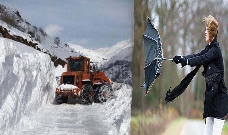 Meteoroloji'den şiddetli rüzgar ve çığ uyarısı