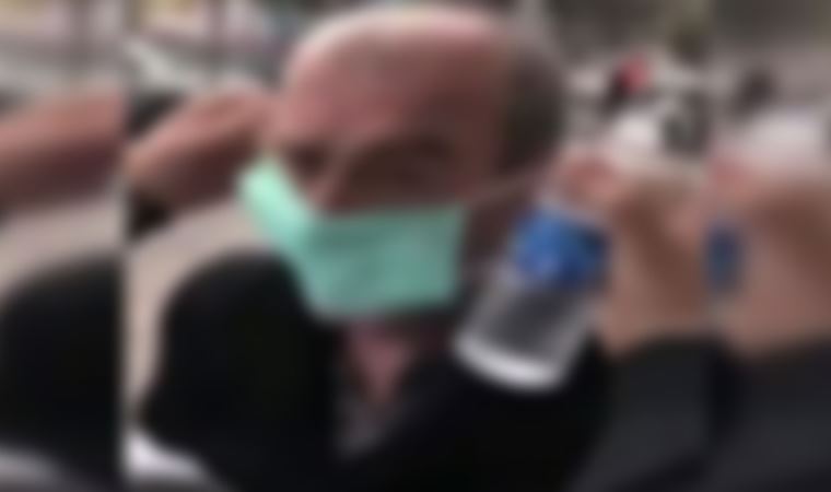 Yaşlı adamı zorla durdurup, başına kolonya döken kişi gözaltına alındı