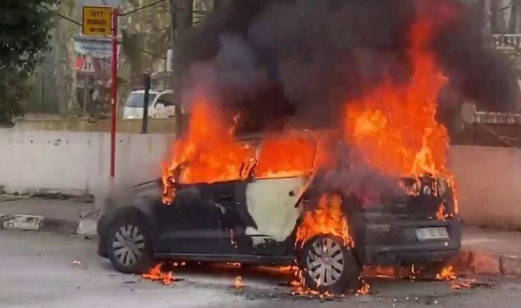 Sosyal medya fenomeninin aracı alev alev yandı