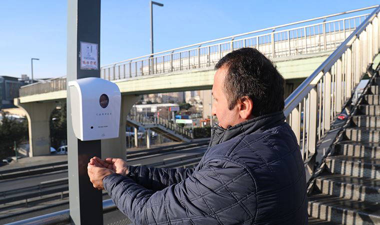 Metrobüs duraklarında ‘koronavirüs’ önlemi