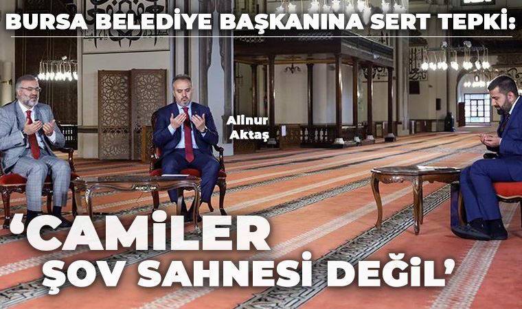 Camide, ramazan programına katılan Bursa Büyükşehir Belediye Başkanı Alinur Aktaş'a tepki!