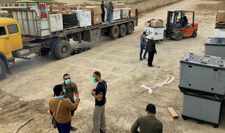 ABD, PKK/YPG'ye TIR'larla sağlık malzemesi ve maske yardımı yaptı