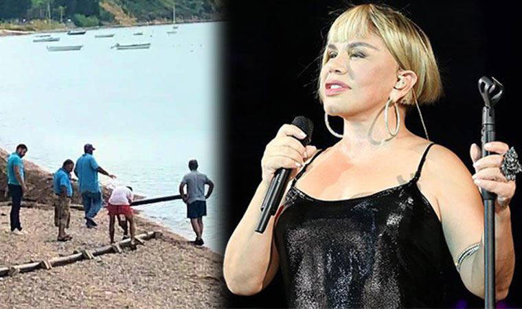 Sezen Aksu'nun villasından denize kaçak döşenen borular söküldü