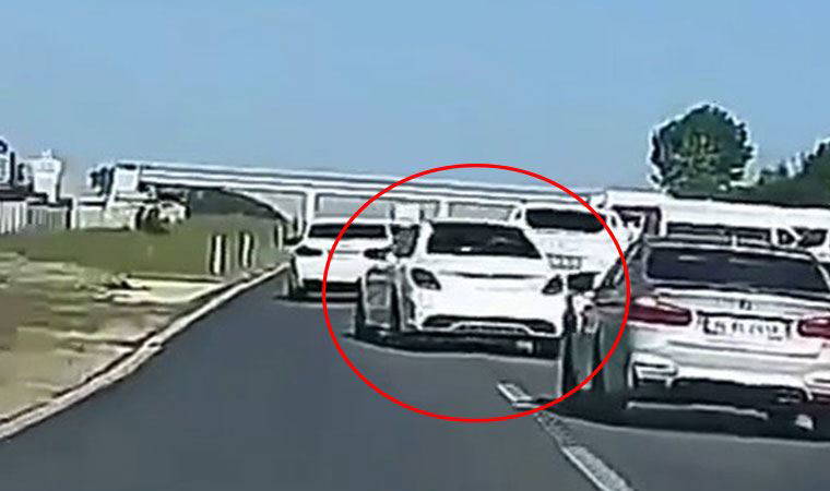 Düğün konvoyunda rezaletin görüntüleri!