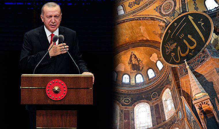 Erdoğan'dan Ayasofya şarkısı