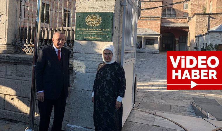 Erdoğan Ayasofya Cami tabelasını böyle açtı