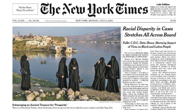 Hasankeyf New York Times’ın manşetinde: ‘‘Erdoğan’ın değişim hırsının kurbanları’’