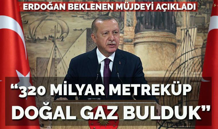 Erdoğan: Türkiye Karadeniz'de 320 milyar metreküp doğal gaz rezervi keşfetti