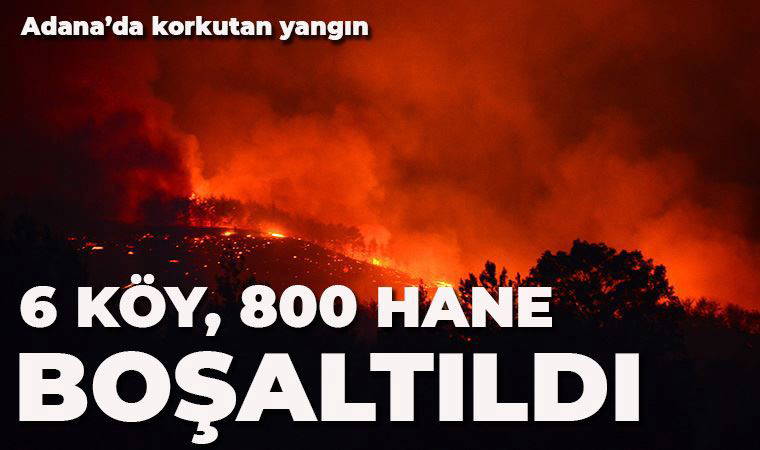 Adana’da korkutan yangın! 6 köy boşaltıldı