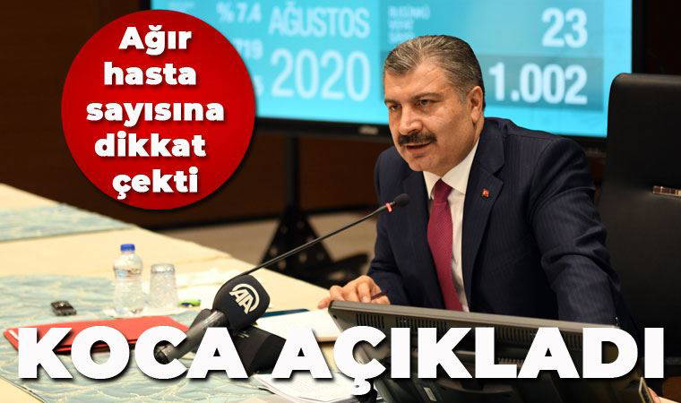 Fahrettin Koca güncel koronavirüs verilerini açıkladı (24.08.2020)