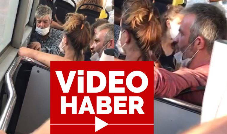 Otobüste kadına tokat; Kimsenin müdahale etmediği o anlar kamerada
