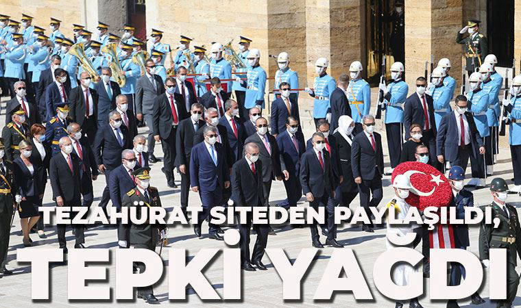 Anıtkabir’deki Erdoğan tezahüratı Cumhurbaşkanlığı sitesinden paylaşıldı