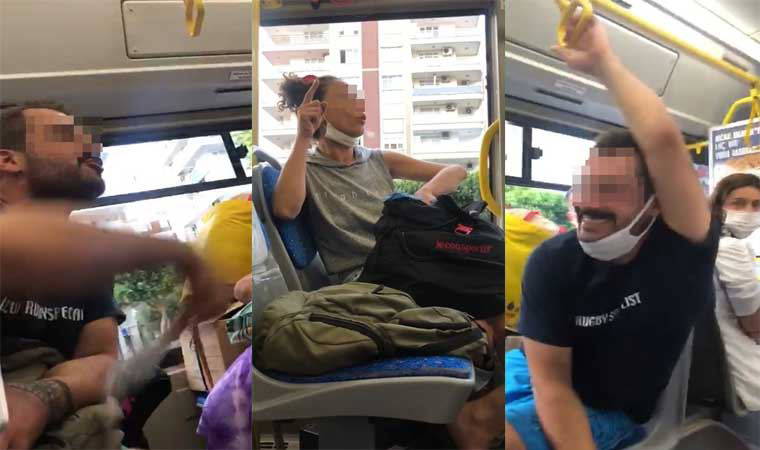 Halk otobüsü içerisinde ‘maske’ tartışması karakolda son buldu