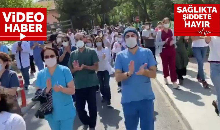 Sağlıkçılar şiddete karşı yürüdüler