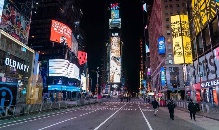 New York Times Meydanı'nda yeni yıl sanal ortamda kutlandı