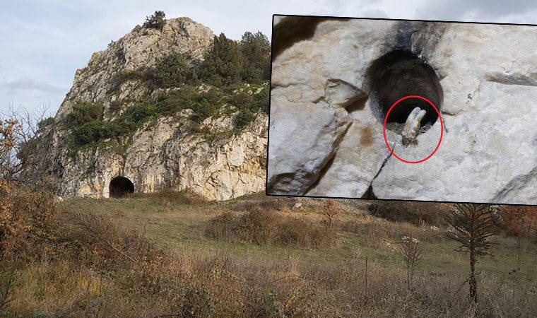 Roma dönemine ait oda mezarda patlayıcı için yerleştirilmiş kablolar bulundu