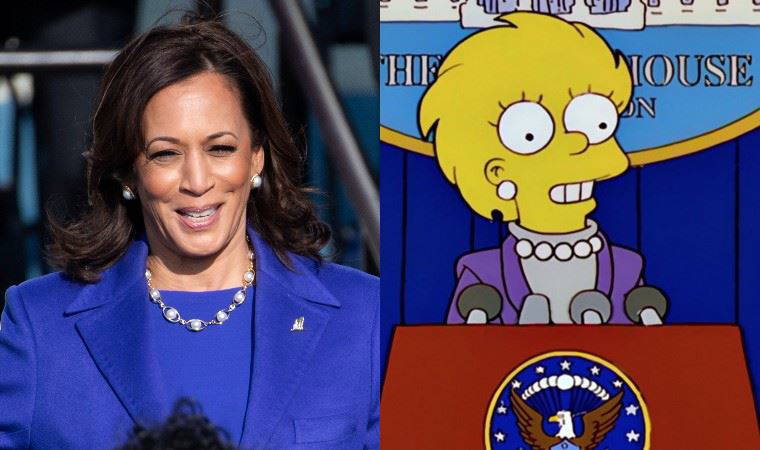 The Simpsons Kamala Harris'in yemin töreninde giydiği kıyafeti bildi mi?