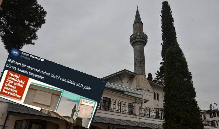 Tarihi camide restorasyon faciası: Sabah Gazetesi, İBB'yi suçlayan haberini silmek zorunda kaldı