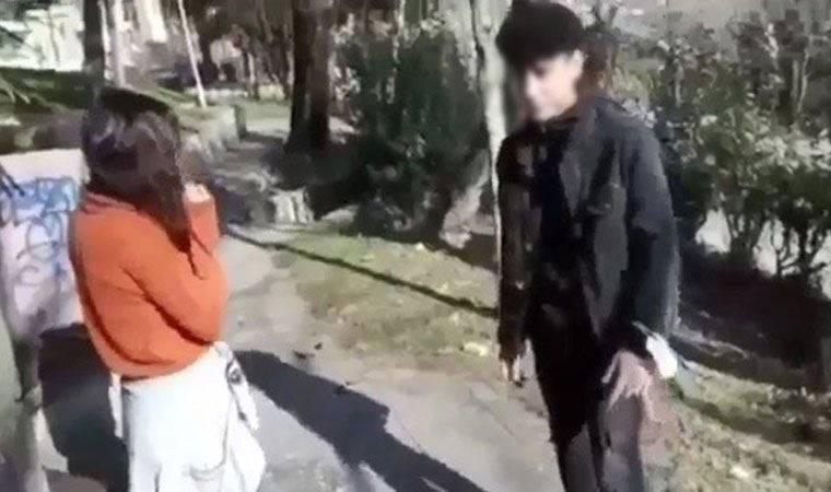 Kız çocuğunu darp eden erkek, o anları kayda aldı