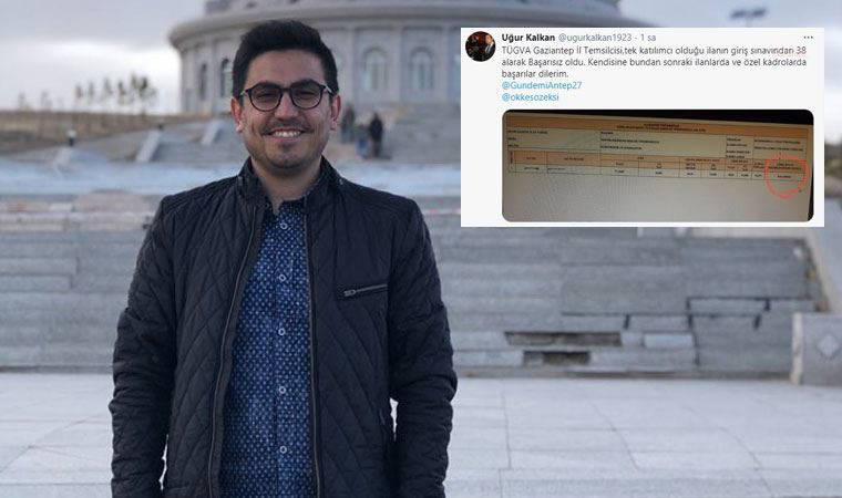 TÜGVA temsilcisi sadece kendisinin girebileceği kişiye özel sınavı geçemedi