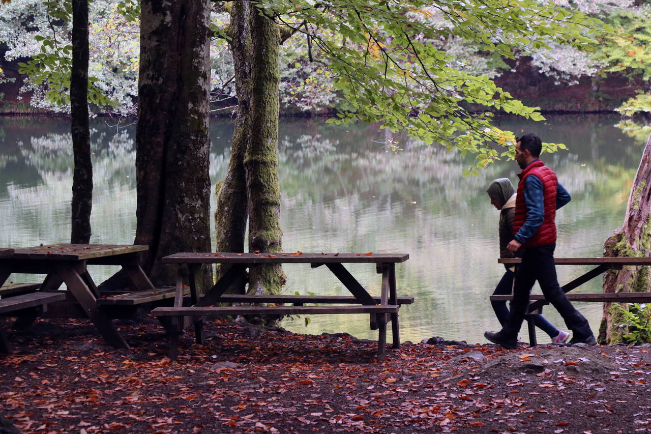 Yedigöller'de sonbaharın gelişiyle renk cümbüşü yaşanıyor