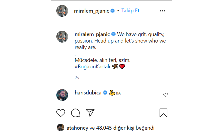 Miralem Pjanic'den Sporting mağlubiyeti sonrasında sosyal medyadan paylaşım